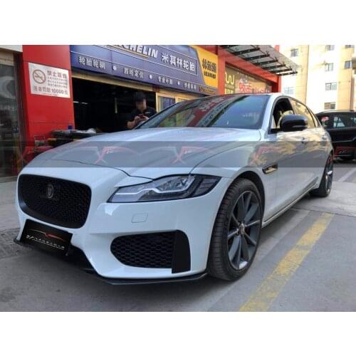 Fit For Jaguar Xf Xfs Upgraded Carbon Fiber Lip Front Wrap Angle Cover Middle Tail Four Outlet Valve Exhaust