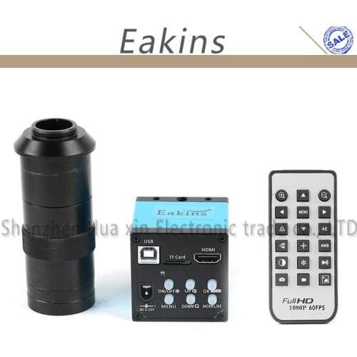 20MP HDMI Industry Video Microscope Camera 60FPS 100X C-Mount Lens For Mobile Phone CPU Repair