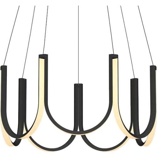 Simple living room LED chandelier dining room bedroom study personality creative lamps stepless dimming light