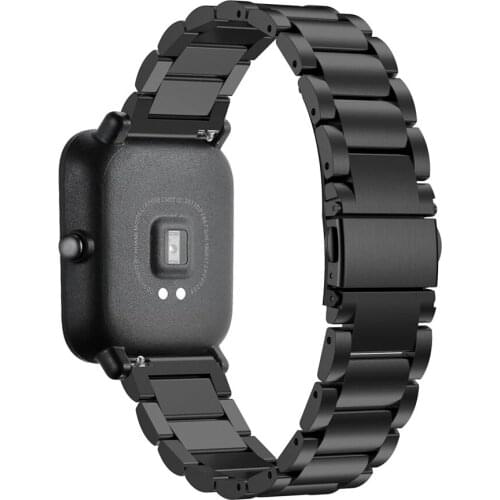 Strap For Xiaomi Huami Amazfit Bip BIT Lite Youth/Amazfit GTS Stainless Steel SmartWatch bracelet Wrist 20MM Steel Watchband