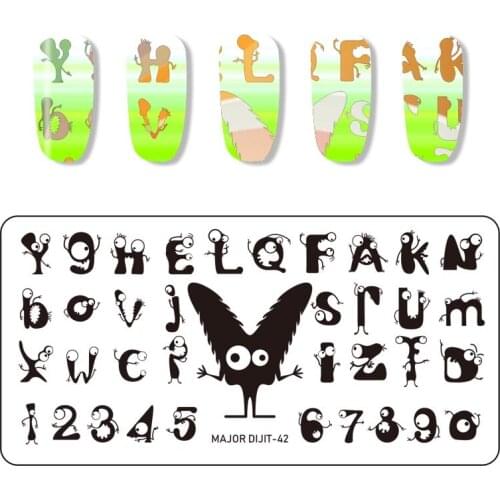 Sea World Small Animal Collection Nail Art Image Plate Cute Animal Big EYES Stamping Template Floral Secret Garden