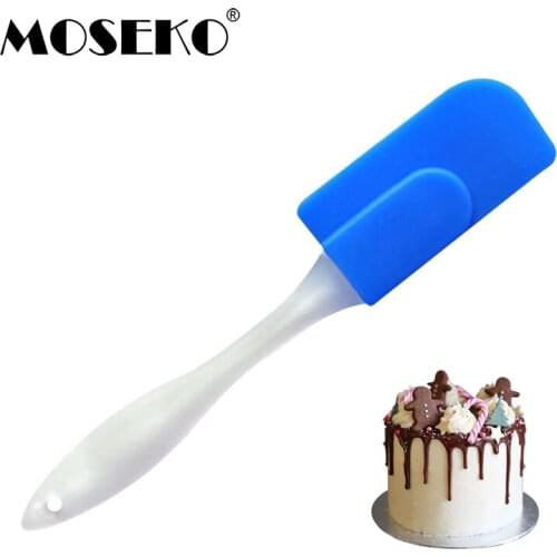 MOSEKO Cooking Silicone Spatula Cookie Pastry Scraper Butter Cake Cream Baking Tools Kitchen Utensil