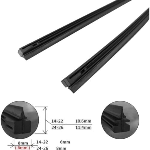 Car Wiper Blade Replacement Insert Refill Rubber Strip 26"+14" for NISSAN tiida 2013 2014 2015 2016 2017 2018 2019 accessories