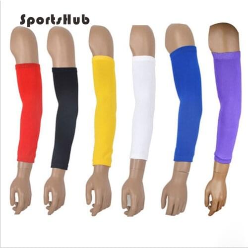 SPORTSHUB 1PC Gauntlets Nylon Long Arm Wristbands Basketball Elbow Pad Long Arm Sleeve Skidproof Crashproof Sleevecan NR0084