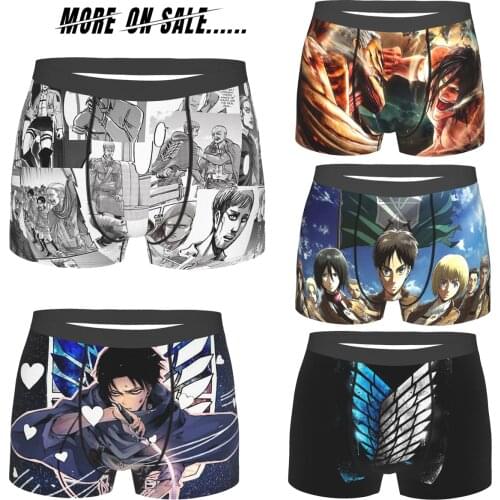 Erwin Smith Attack on Titan Titans Anime Underpants Breathbale Panties Male Underwear Print Shorts Boxer Briefs