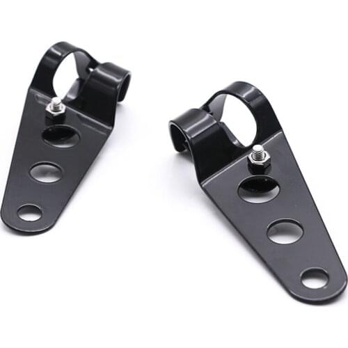 Universal Black Motorcycle Headlight Mount Brackets Fork Ear Headlamp Holder Adjust Motor Fork Mount