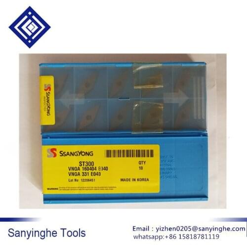 High quality sanyinghe 10 pcs/lots VNMG160404E040 ST300 cnc carbide turning inserts cnc blade lathe cutter tool