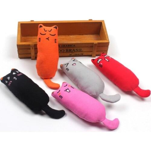 Funny Interactive Crazy Cat Toy Pet Kitten Chewing Toy Tooth Grinding Catnip Toys Claws Thumb Bite Cat mint For Cats Cat Kickers