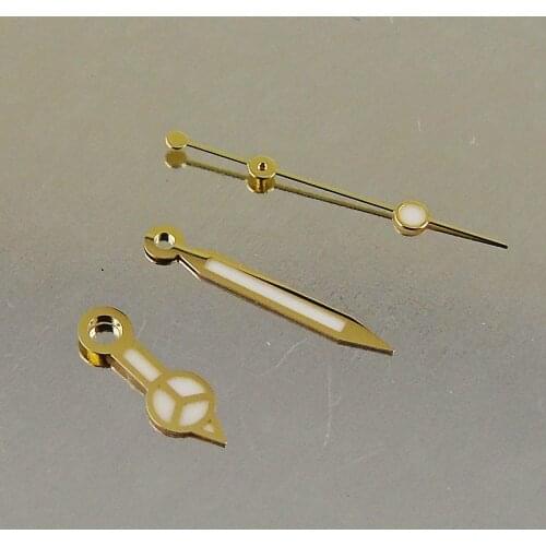 Watch Hands Spare Parts Luminous Gold Color Fit For ETA 2824 2836 Miyota 8215 821A 8205 NH35 NH36 movement
