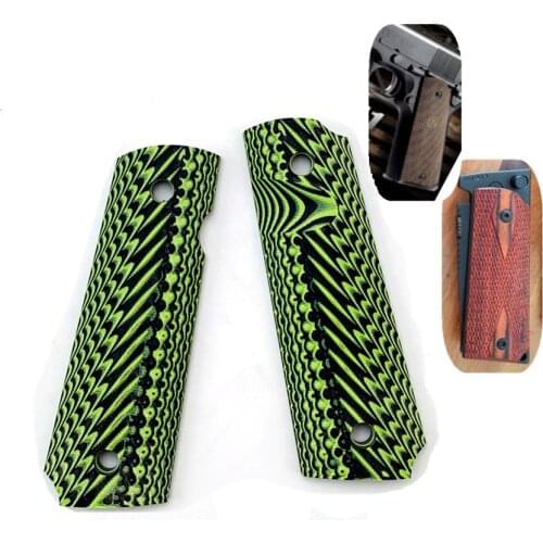 1 Pair Full Size G10 Non-slip Textured Patches Material Safety Handle Slab blank Scales For 911 Model Grips Repair Accessories