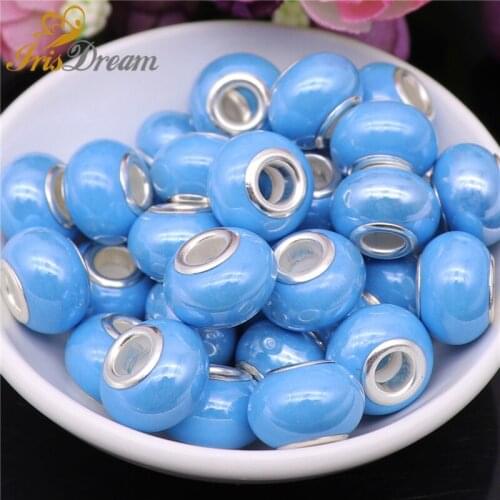10pcs Mixed Color Wholesale Lots Bulk Glass Beads Murano Spacer Beads fit Pandora Charm Bracelet DIY Necklace for Jewelry Making