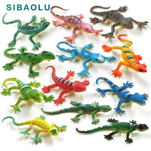 12pcs Diy Simulation mini Lizard figurine Reptile Animal model home decor miniature fairy garden decoration accessories modern
