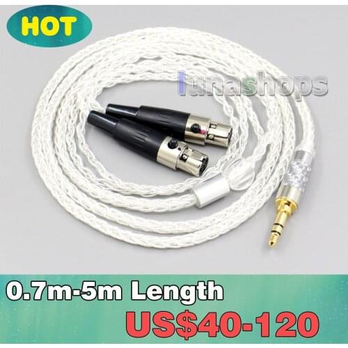 2.5mm 4.4mm XLR 8 Core Silver Plated OCC Earphone Cable For For Monolith M1570 Over Ear Open Back Balanced Planar Headp LN006569