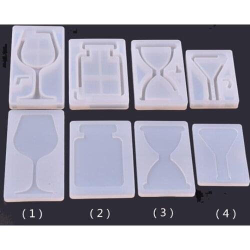 2pcs/set quicksand Perfume bottle Hourglass wine cup reagent bottle Silicone Mold Resin Silicone Mold Jewelry Making tools