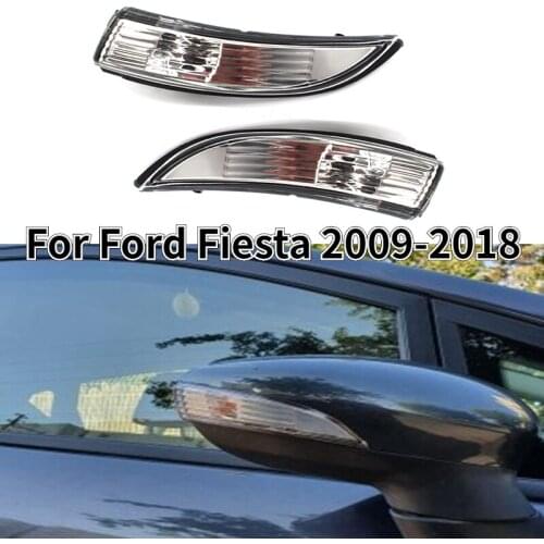 2PCS LED Lamp Ligh Driver Side Rear View Mirror Turn Signal Lamp No Bulb For Ford Fiesta 2009-2018 2010 2011 Car Accessories