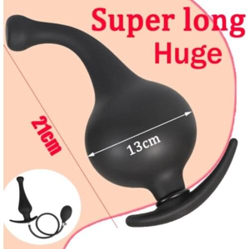 2021 New Plug Anal Cola Inflatable Huge Butt Plug Vagina Anus Expansion Prostate Massage Ass Dilator Anal Sex Toys For Men Women