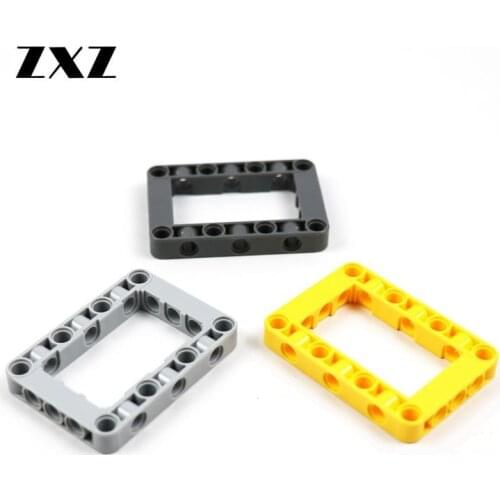 25pcs/lot BULK Technic Building Blocks Technic Beam 5 x 7 Open Center Thick 64179 Beams Special Elements DIY Toys Boats Parts