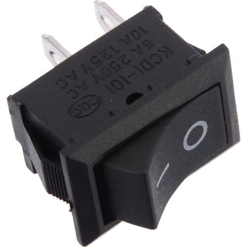 5pcs Mini Black 2 Pin SPST On/Off Rocker Switch AC 250V/6A 125V/10A Car Dash Dashboard Boat Rocker Switch