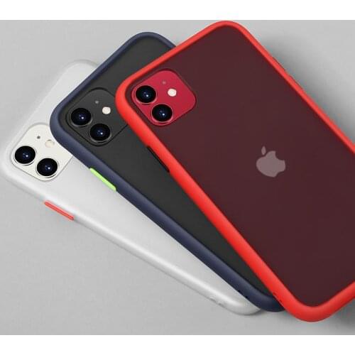 Candy Color Silicone Frame Phone Case For IPhone 11 12 Pro Max 8 7 6 6S Plus XR XS Max X XS SE 2020 Case Matte Cover