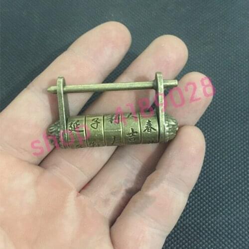 Pure copper, cipher lock of the Republic of China, antique collection