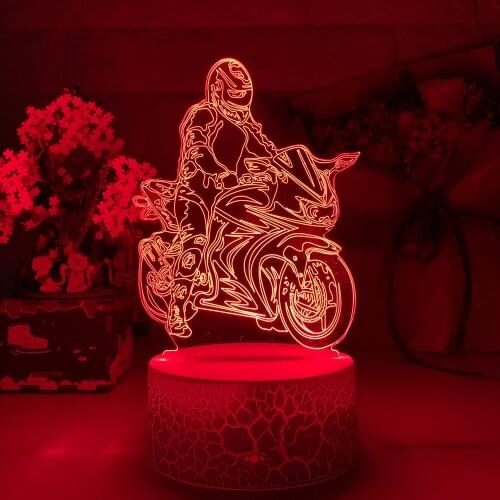 D Lamp Motorcycle Racer Jonathan Rea Action Figure Nightlight for Home Room Decoration Cool Fans Birthday Gift Led Night Light