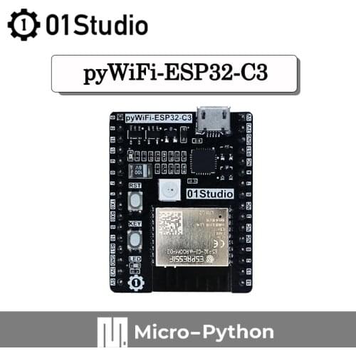 01Studio pyWiFi- ESP32-C3 Development Demo Embedded Board MicroPython IOT WiFi Programming Develop Wireless 01Studio pyWiFi- ES