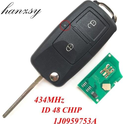 Remote Key For VW/VOLKSWAGEN Passat Golf Lupo Bora Polo Beetle Transporter 1J0 959 753 AG Car Remote Control Key with Chip
