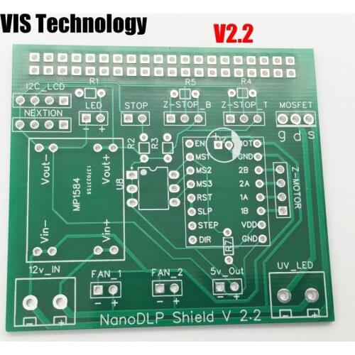 1pc Nanodlp V2.2 PCB Double circuit board for Nanodlp shield V2.2 PCB for SLA Nano printer Thingiverse TOS