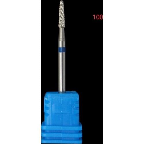 100pcs Tungsten Nail Drill Bit Electric Manicure Drill For Machine Milling Cutter Nail Files Buffer Nail Art Equipment Accessory