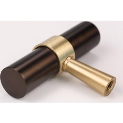 Brass T Bar Furniture Handles Luxury Gold Cabinet Pull Dresser Coupoard Handle Long Wardrobe Handles