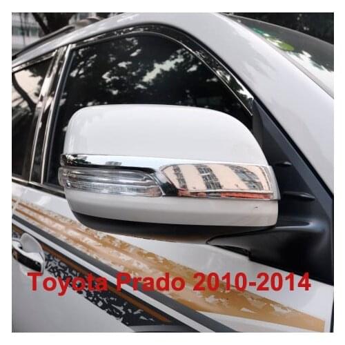 Chrome Rear view Side Mirror Cover Trims For Toyota Land Cruiser Prado FJ150 Accessories