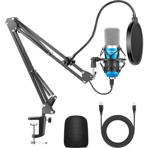 Neewer Metal USB Condenser Recording Microphone For Laptop Windows Cardioid Studio Recording Vocals Voice Over,YouTube