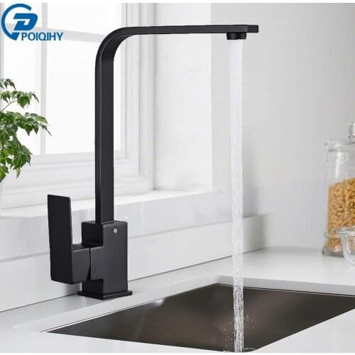 POIQIHY Matte Black Swivel Spout Kitchen Sinks Faucet 360 Degree Rotating Kitchen Mixer Tap Basin Water Crane Tap For Kitchen