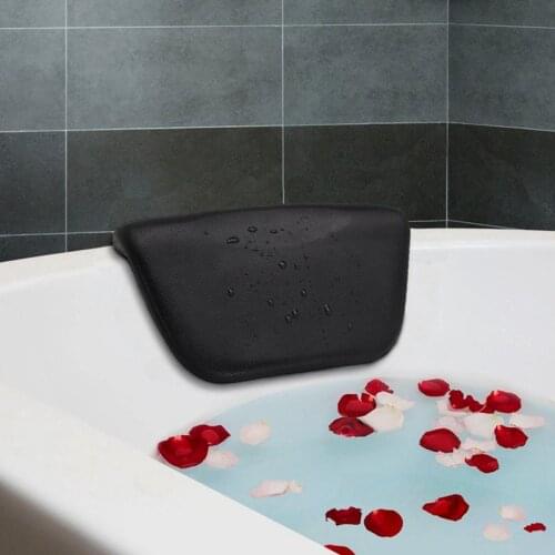 Hot-Spa Bath Tub Pillow PU Bath Cushion With Non-Slip Suction Cups, Ergonomic Home Spa Headrest For Relaxing Head, Neck, Back