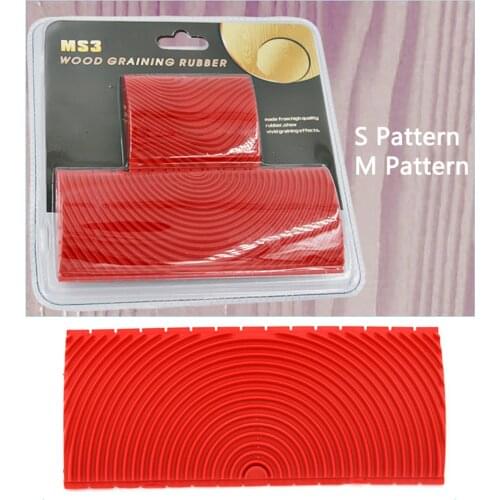 2Pc DIY Rubber Roller Brush Imitation Wood Graining Wall Painting Home Decoration Art Embossing DIY Brushing Painting Tools