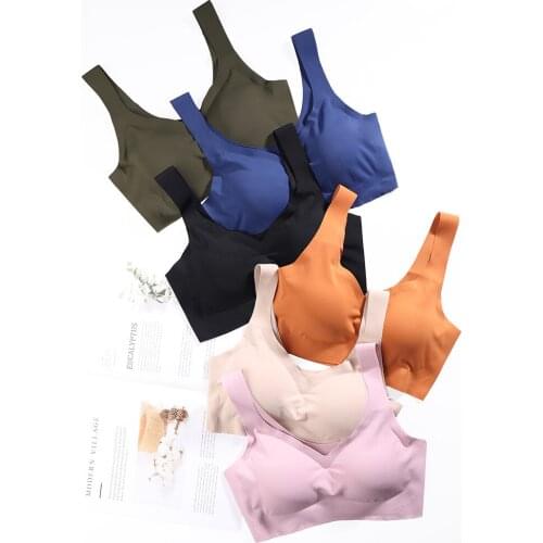 Thin gather deep V-neck seamless vest sports sleep womens bra