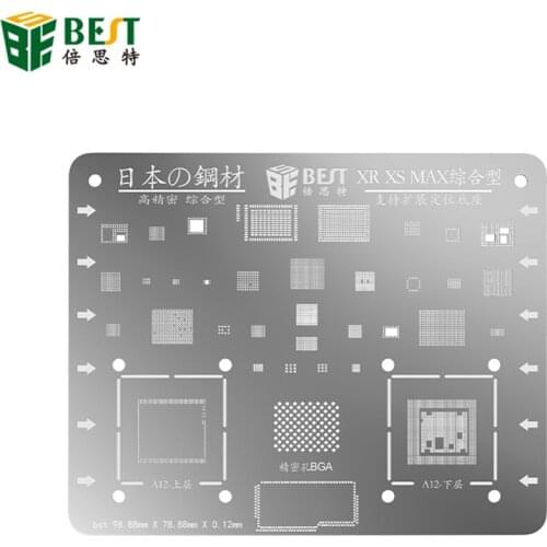 BGA Reballing Stencil Ball Soldering Net Plate for iPhone X XS MAX XR Pro Max 5 5s 5C 6 6s 7 8 Plus CellPhone Logic Board Repair