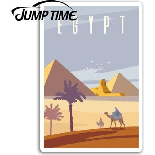 Jump Time Egypt Vinyl Stickers Pyramid Travel Fun Sticker Laptop Luggage Decal Decor Window Bumper Waterproof