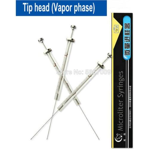 1pcs lab 0.5ul to 1000ul vapor phase Microliter Syringes with tip head, Laboratory chromatographic Microinjector