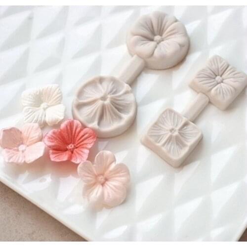 1PC 3D Five Petals Flower Silicone Mold Fondant Cake Decorating Tools Chocolate Confeitaria Baking Moulds Kitchen Accessories