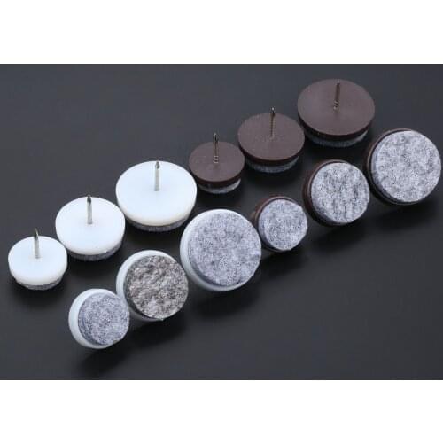 20Pcs Anti-Skid Felt Floor Protectors Nail Furniture Chair Table Cap Pads Leg Tile Felt Pad Floor Nail Protector 20mm/24mm/28mm