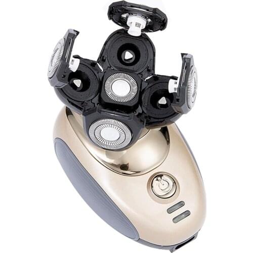 4 in 1 4D Mens Rechargeable Bald Head Electric Shaver Heads Beard Nose Ear Hair Trimmer Razor Clipper Facial Brush