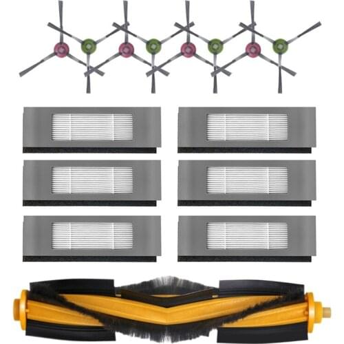 Promotion!15 Pcs for Ecovacs T9 POWER MAX AIVI Vacuum Cleaner Replacement Parts Kit Main Brush Side Brushes Hepa Filter