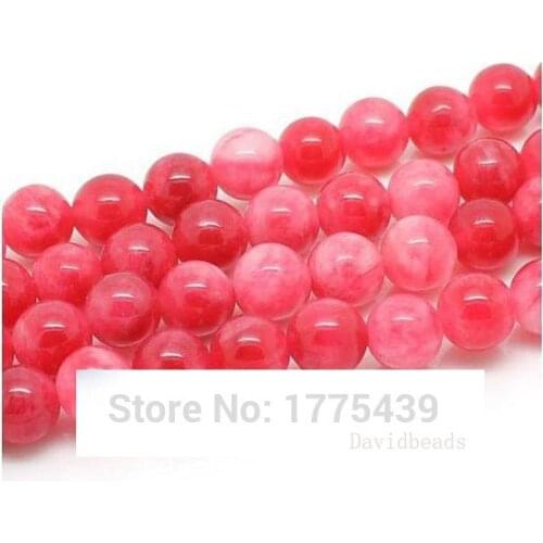 Free Shipping Natural Stone Pink Rose Malaysia Jadee Loose Beads 6 8 10 MM Pick Size For Jewelry Making