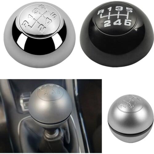 5/6 Speed Gear Shift Knob Cover Cap Shifter Lever Handball Top Case Chrome Silver Black For Alfa Romeo Giulietta 2010 2011 2012