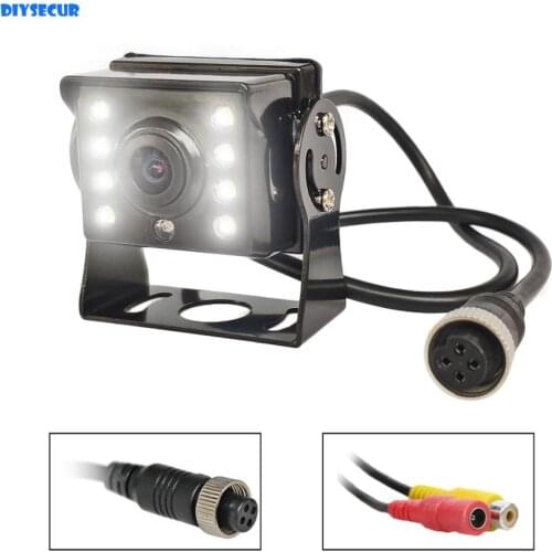 DIYSECUR Waterproof Backup RCA / 4PIN 12V-24V CCD Van Bus Lorry Car Rear View Camera Reversing Parking Camera Car Camera