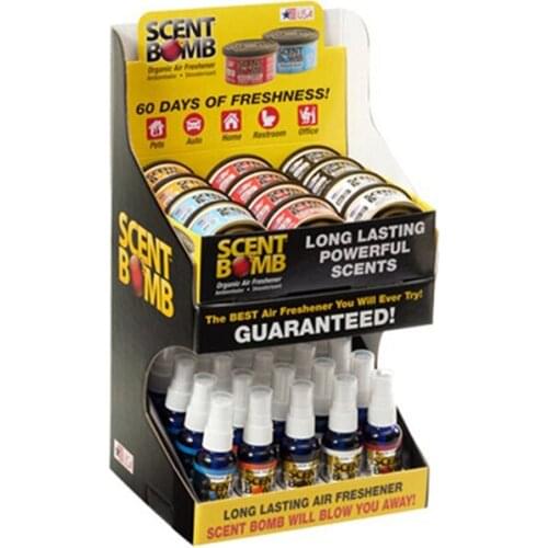 Two Tiers Folding Small Cardboard Shelf Display for Bottles