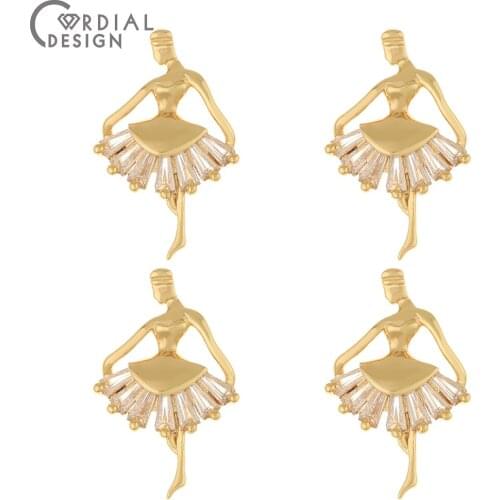 Cordial Design 50Pcs 15*24MM Jewelry Findings & Components/CZ Pendant/Jewelry Accessories/Necklace Making/DIY Charms/Hand Made