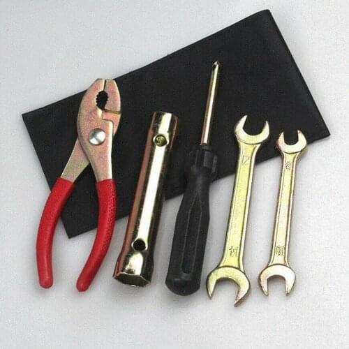 5pcs Motorcycle Tool Kit Spanner / Wrench / Screwdriver / Pliers W/Storage Bag High-quality Aluminum Alloy Motorcycle Tool Kit
