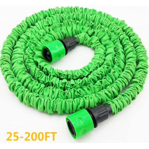Magic flexible hose expandable 25FT-200FT Garden hose reels Water valve blue watering water hose connector[without sprayer]